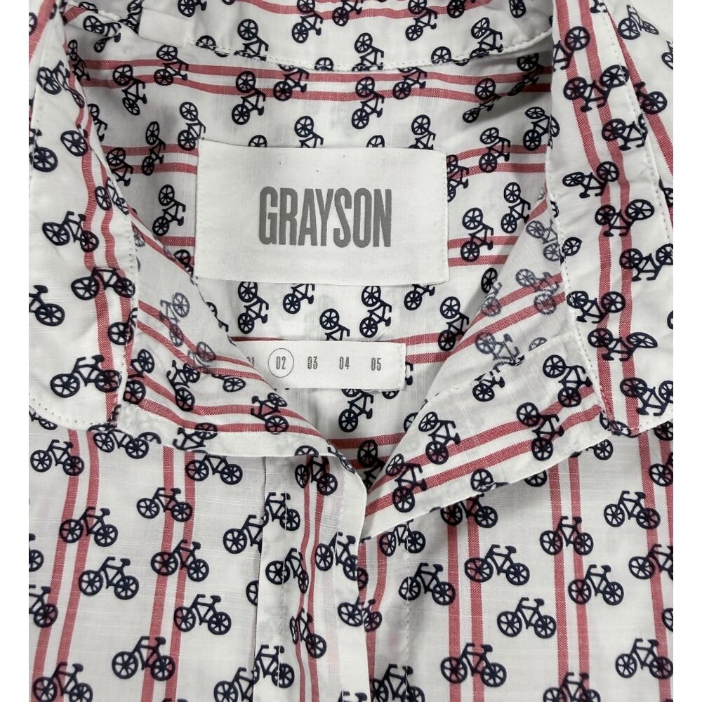 Grayson The Hero Bicycle Print Button Up Shirt Si… - image 7
